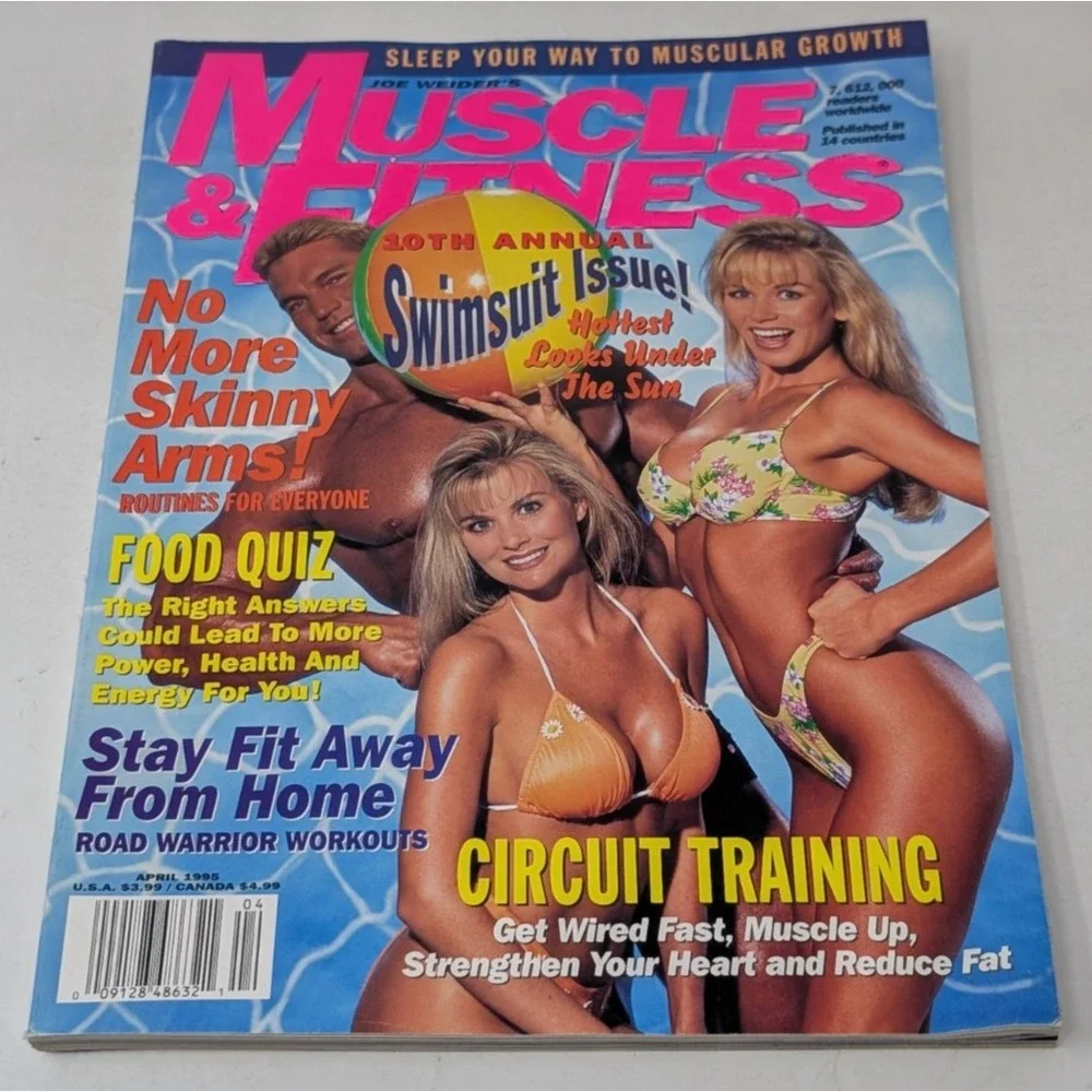 Muscle & Fitness Magazine April 1995 Swimsuit Issue Vintage‎ 90s